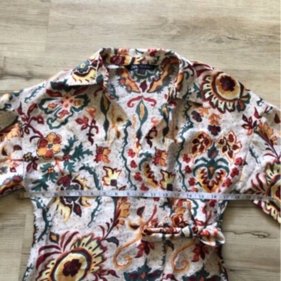 Zara Multicolor Bohemian Wrap Blouse - Picture 11 of 12